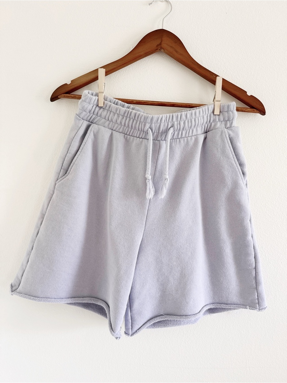 H&M Dusty Blue Drawstring Shorts small